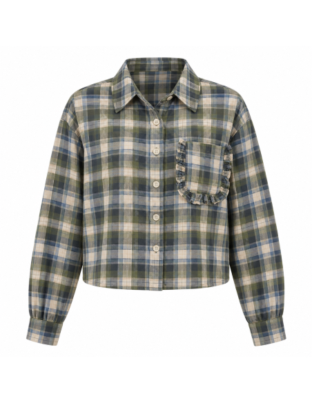 Compania Fantastica Green Plaid Shirt - 63C/11015