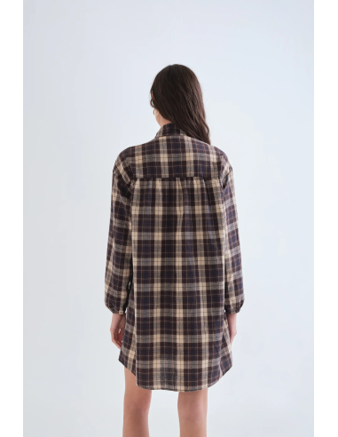 Compania Fantastica Brown Plaid Short...