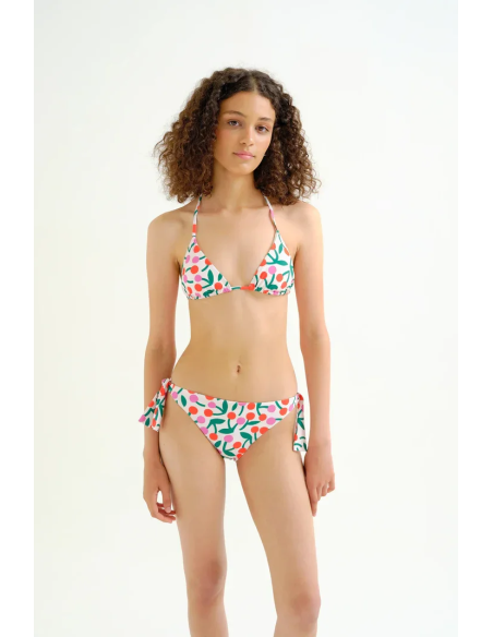 Compania Fantastica Cherry Printed Bow Bikini Top - 62C/13915