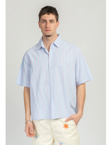 Kaotiko Lost Point Blue Striped Shirt...