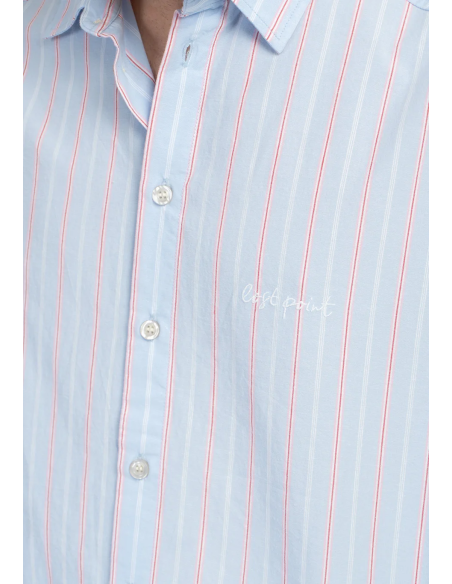 Kaotiko Lost Point Blue Striped Shirt - AS013-01-1900