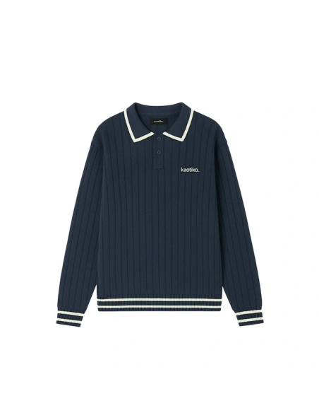 Kaotiko Sweater Polo Navy - AT007-02-1910