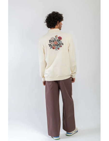 Kaotiko Crew Zipper Bucolic Whispers Ivory - AT030-01-G002