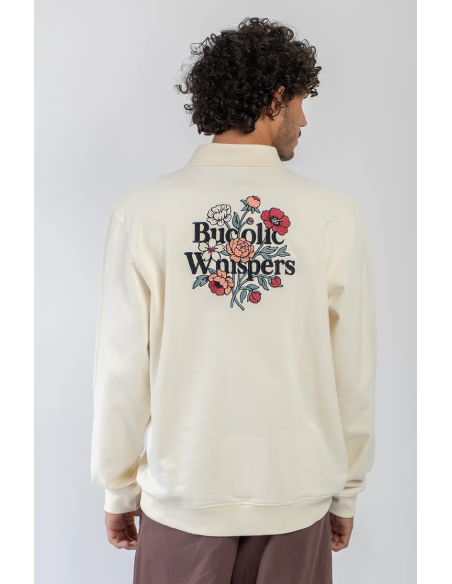 Kaotiko Crew Zipper Bucolic Whispers Ivory - AT030-01-G002