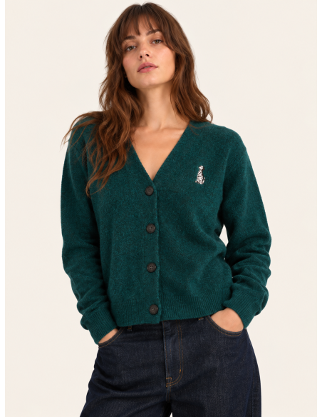 24 Colours Green Cardigan - 41373