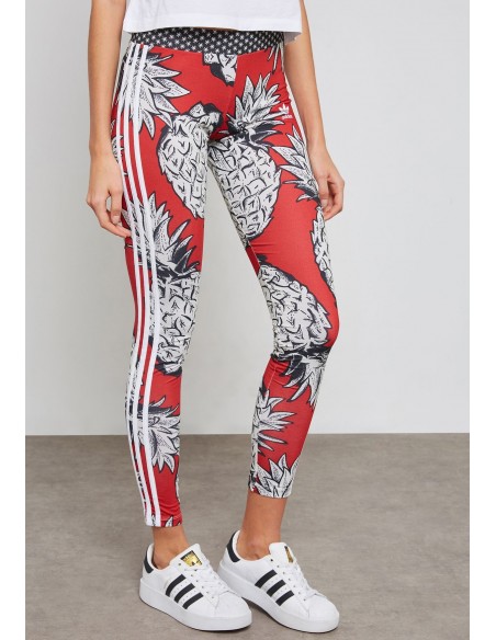 Adidas Originals Womens Linear Leggings Red AY8108