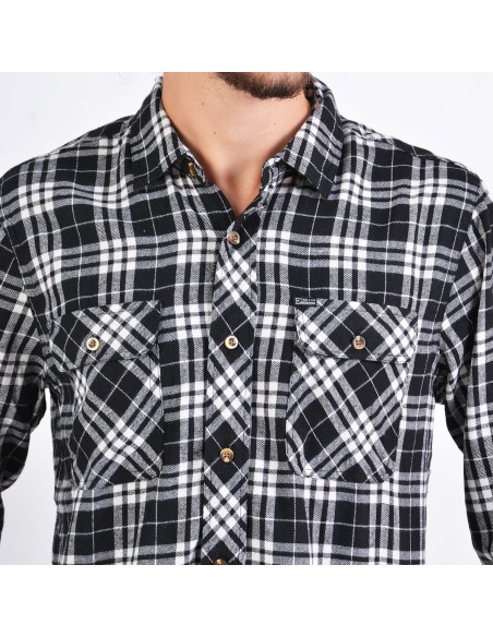 Emerson Ανδρικό Πουκάμισο Black / White EM60.80