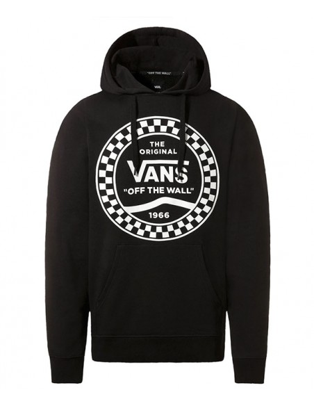 Vans Men's Side Stripe Font Hoodie -Black/White (VN0A456QBLK)